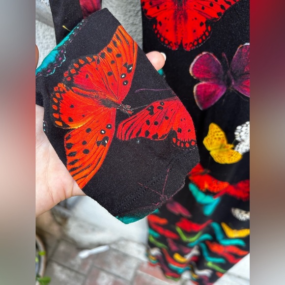 Alice + Olivia Rosaria Butterfly Print Low Back Fitted Maxi Dress in Red - Picture 11 of 16